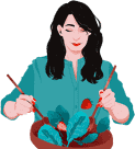 woman tossing salad
